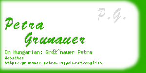 petra grunauer business card
